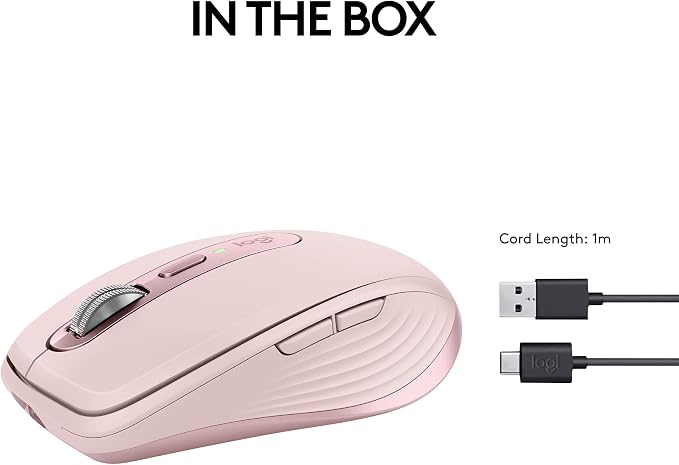 Logitech MX Anywhere 3S Compact Wireless Mouse, Fast Scrolling, 8K DPI