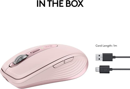 Logitech MX Anywhere 3S Compact Wireless Mouse, Fast Scrolling, 8K DPI
