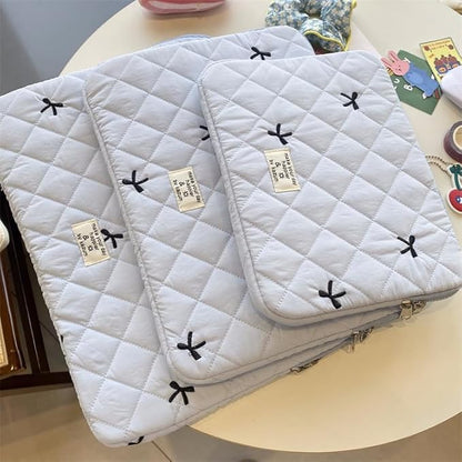 Cute Bow Graphic Carrying Laptop Bag Y2K Preppy Laptop Sleeve Case Bag Kawaii