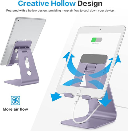 OMOTON Adjustable Tablet Stand for Desk, Upgraded Longer Arms for Greater