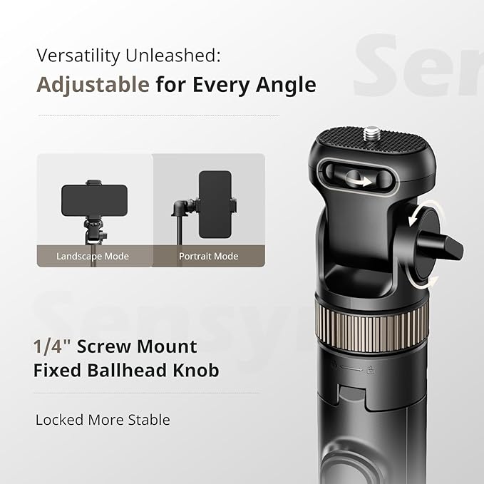 Sensyne 72" Extendable Tripod for iPhone & Selfie Stick