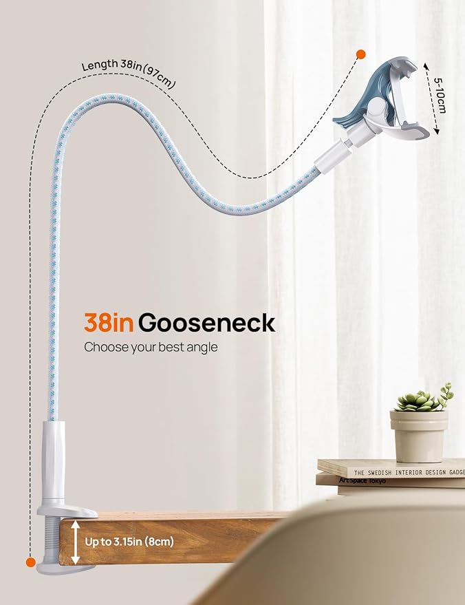 Gooseneck Phone Holder for Bed