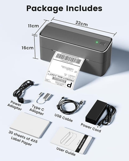 Phomemo Bluetooth Shipping Label Printer, 241BT 4X6 Wireless Thermal Printer
