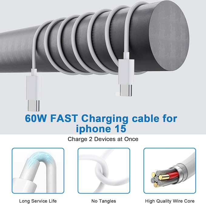 10FT iPhone 16e Fast Charger, iPad Pro/Air/Mini