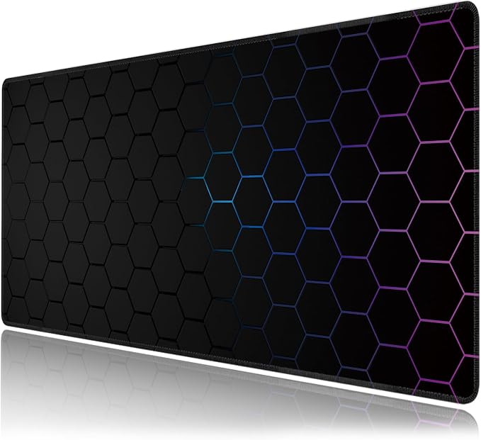 Hexagon Honeycomb Large Mouse Pad, Gaming Keyboard Desk Pad, Extended Mouse Mat