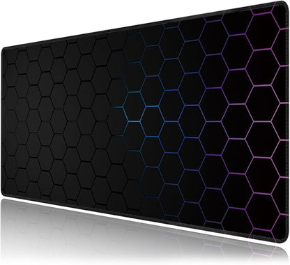 Hexagon Honeycomb Large Mouse Pad, Gaming Keyboard Desk Pad, Extended Mouse Mat
