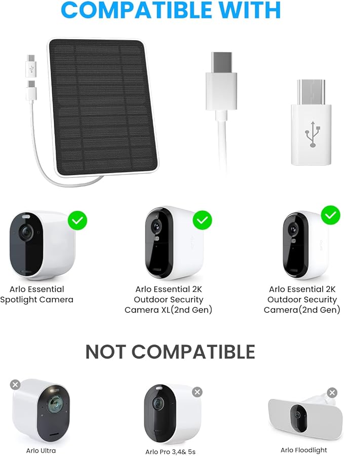 Solar Panel Charger Compatible