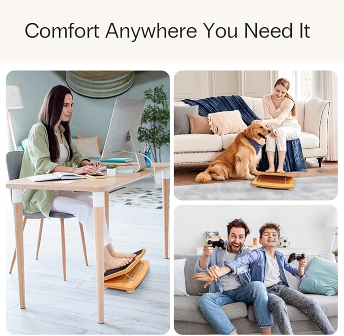 StrongTek Adjustable Wooden Foot Rest
