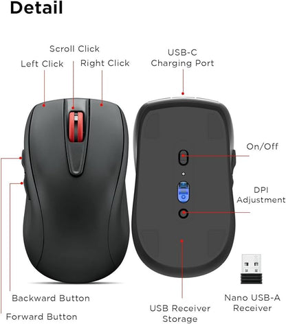 Lenovo USB-C Rechargeable Silent Mouse