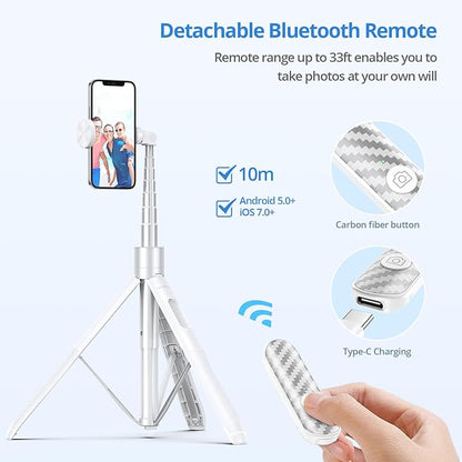 ATUMTEK 60" Selfie Stick Tripod, All in One Extendable Phone Tripod Stand