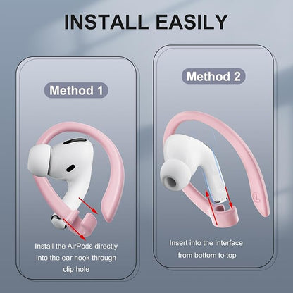 2 Pairs AirPods Ear Hooks for AirPods Pro 2, AirPods Pro, AirPods 4, 2 & 1