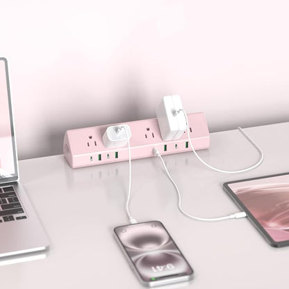 Jgstkcity Desk Clamp Power Strip, 45W Fast Charging Station, 4 USB-C, 4 USB-A