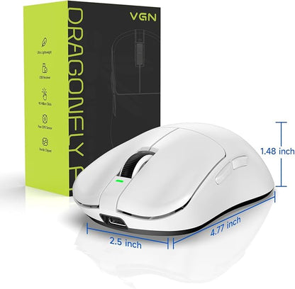 VGN F1 MOBA Wireless Gaming Mouse, 4K Polling Wired/Wireless Gamer Mice