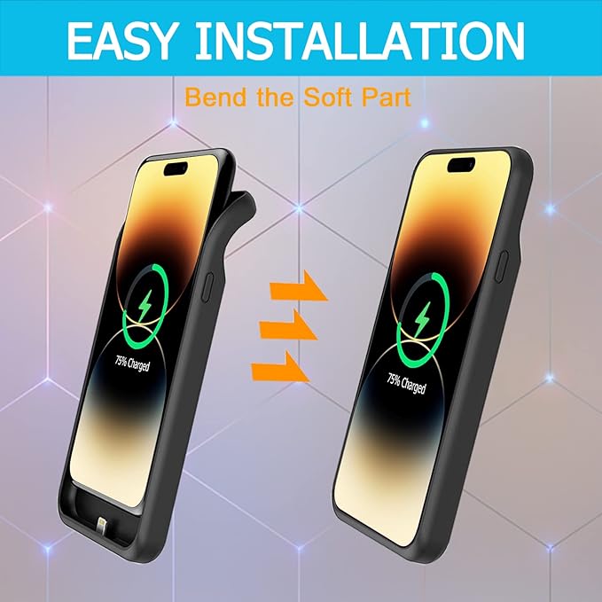 Battery Case for iPhone 14 Pro Max, Upgraded 10800mAh Rechargeable Portable