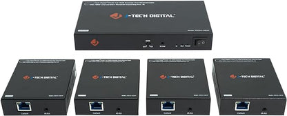 J-Tech Digital HDMI Extender Splitter 1x4 Over Single Cat5e/6 Ethernet Cable Up