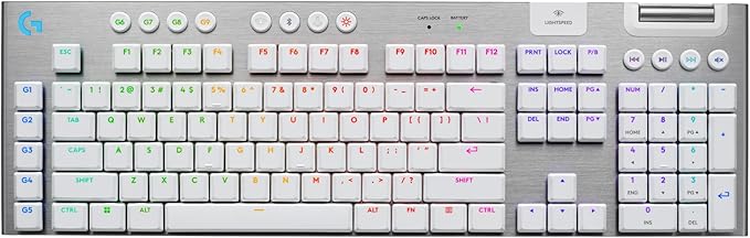 Logitech G915 X Lightspeed Wireless Mechanical Gaming Keyboard, Double-Shot PBT