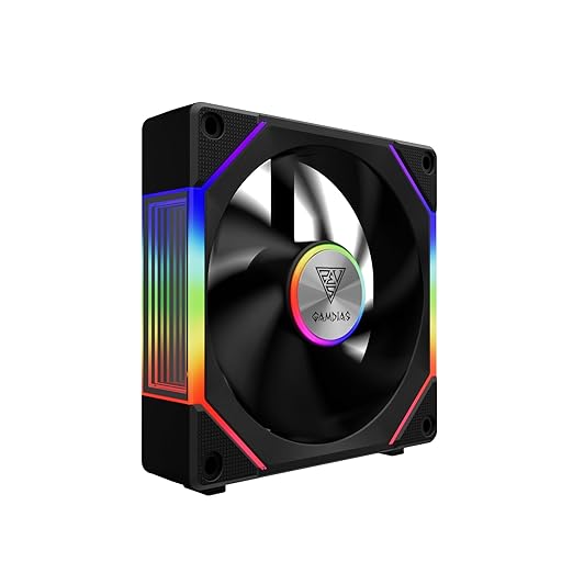 GAMDIAS AEOLUS P2-1203 120mm ARGB PWM Fan, Include Reverse Fan Blade x3 &