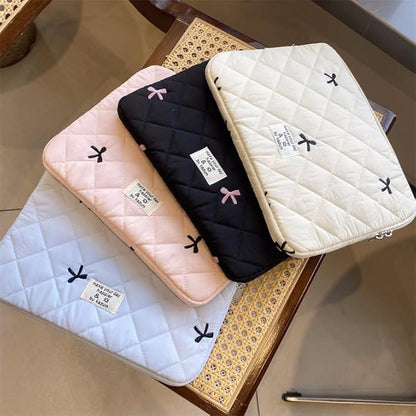 Cute Bow Graphic Carrying Laptop Bag Y2K Preppy Laptop Sleeve Case Bag Kawaii