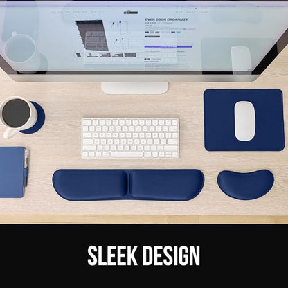 GORILLA GRIP Silky Gel Memory Foam Keyboard Wrist Rest and Mouse Pad