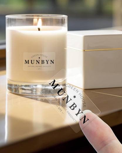 MUNBYN Clear Thermal Labels, 2.25 x 1.25 Inches, Printable Transparent Stickers