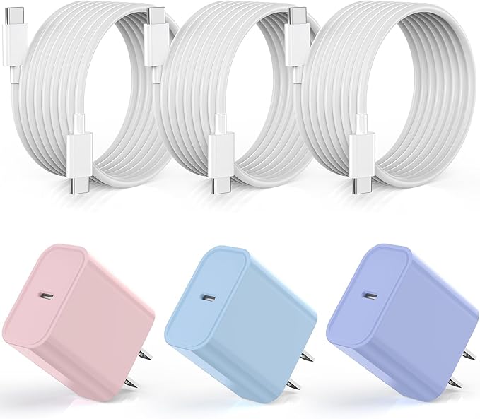 20W USB C Fast Charger iPhone 16 Fast Charging, Apple 15 Charger Block 6ft C to