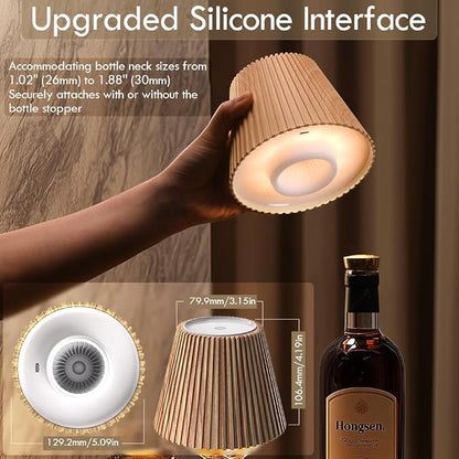 WILIT 2 Pack Wireless Bottle Lamp Shades