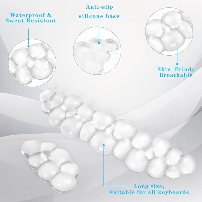 Gel Cloud Keyboard and Mouse Wrist Rest, Cute Wrist Support and Arm Support