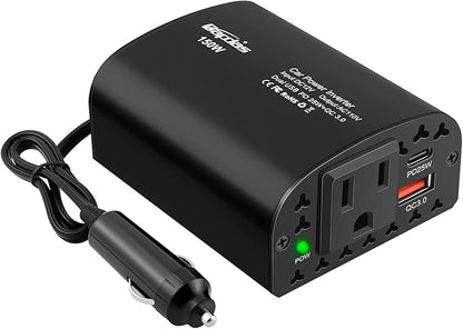 150W Car Power Inverter DC 12V to 110V AC Car Outlet Adapter