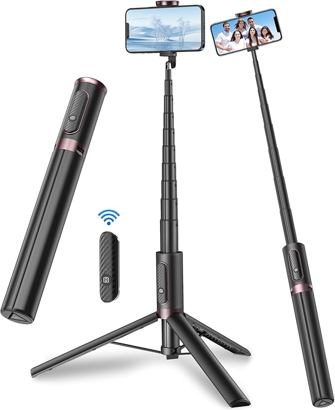 TONEOF 67" Cell Phone Selfie Stick Tripod, Smartphone Stand All-in-1