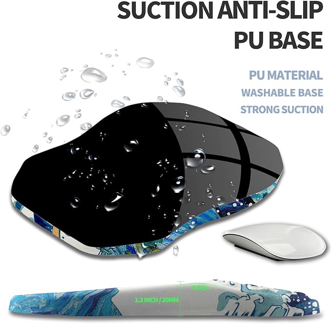 Ergonomic Raised Mouse Pad Wrist Support