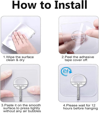 Adhesive Hooks for Hanging Heavy Duty Wall Hooks Self Adhesive Towel Coat Hooks