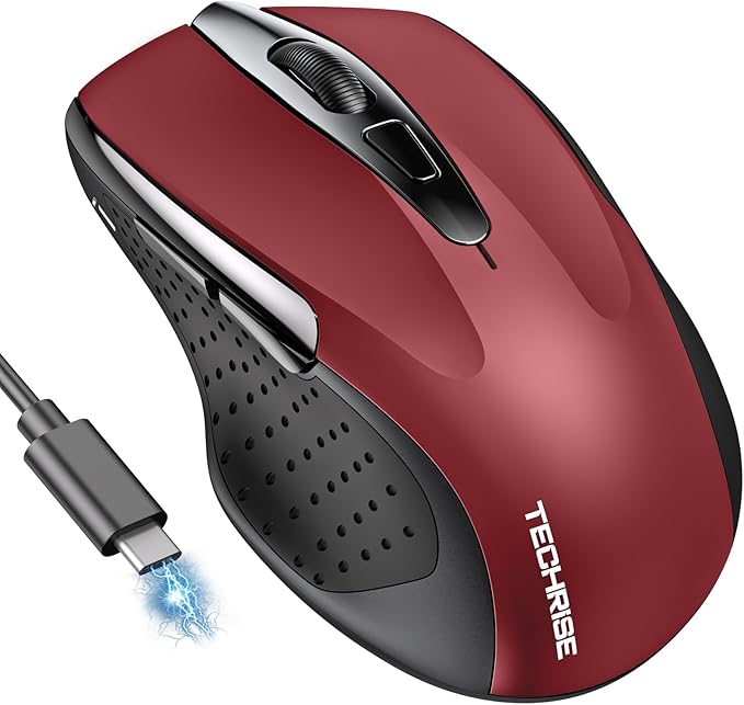 Bluetooth Mouse Rechargeable Wireless Mouse, 4800 DPI Optical Tracking
