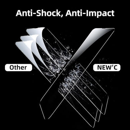 NEW'C 3 Pack Designed for iPhone 14 Pro Max Screen Protector, Enhanced Tempered
