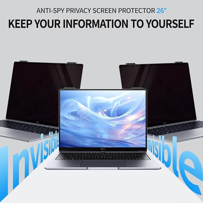 Laptop Privacy Screen 13.3 inch, 9H Hanging Privacy Screen