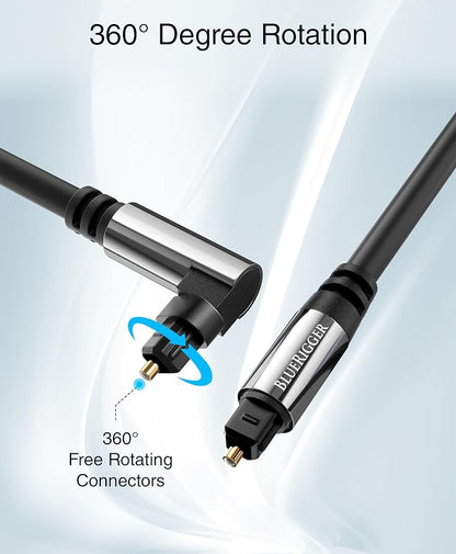 BlueRigger Optical Audio Toslink Cable - 35FT - Fiber Optic Compatible