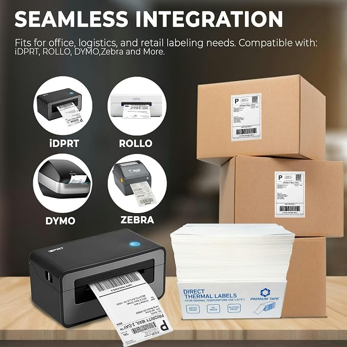 Rockin Rolls Direct Thermal Shipping Labels