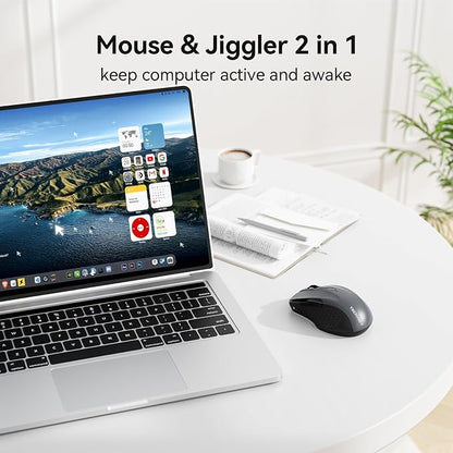 TECKNET Rechargeable Jiggler Wireless Mouse 4800 DPI Silent USB A & Bluetooth