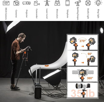 JOILCAN Tripod for Camera, Heavy Duty Travel Tripod for Binoculars Spotting