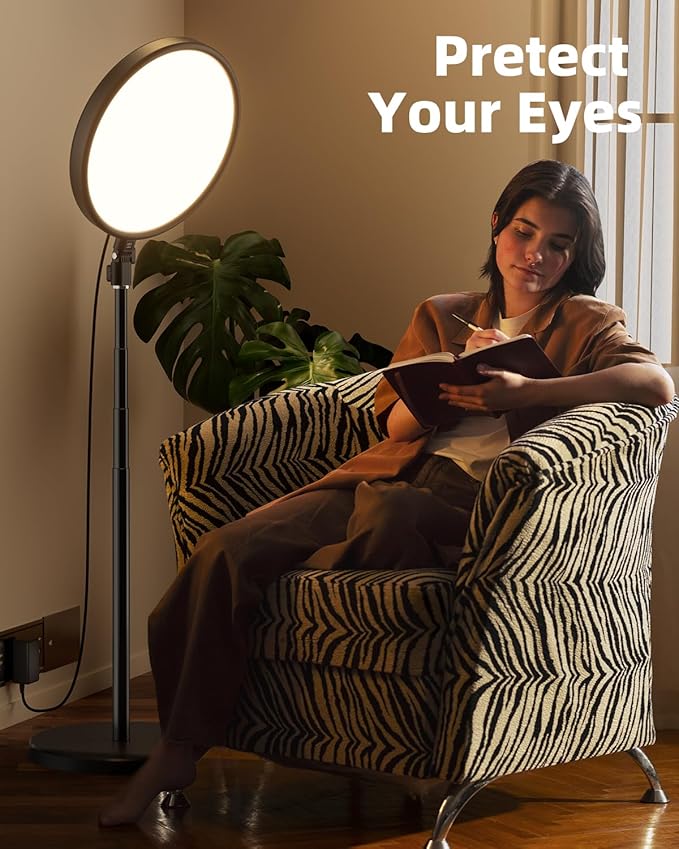 TODI Large Ring Light with 79" Stand, 6500K Full-Screen Selfie Light Ring with