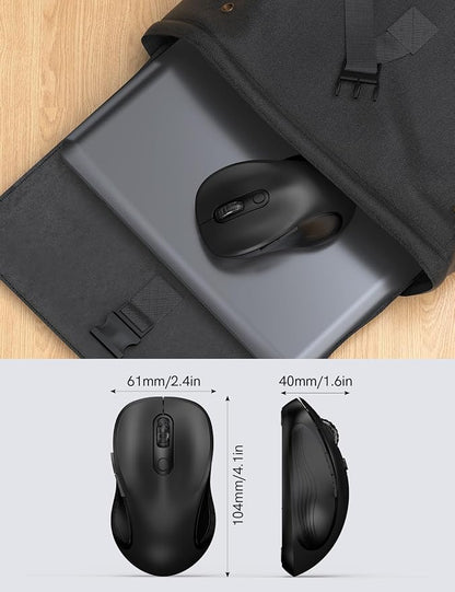 Trueque Wireless Mouse for Laptop, 2.4GHz Ergonomic Computer Mouse