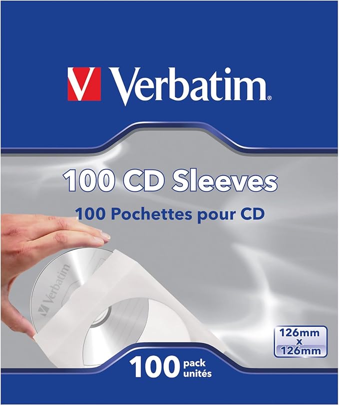 Verbatim CD/DVD Paper Sleeves-with Clear Window