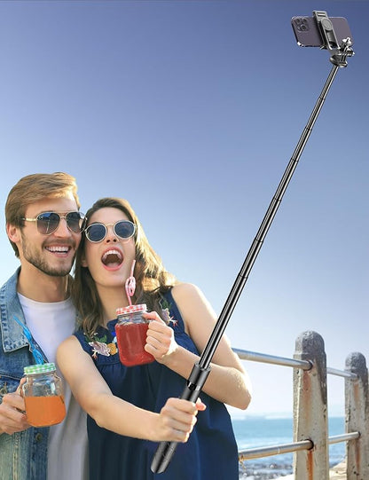 Aluminum 71" Phone Tripod with Remote, Extendable & Compatible with iPhone