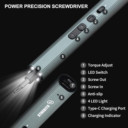 STREBITO Mini Electric Screwdriver Set 155 in 1 Small Powered Screwdriver