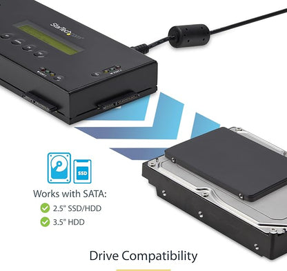 StarTech.com 4 Bay SSD/HDD Hard Drive Eraser, 2.5/3.5" SATA, Hostless