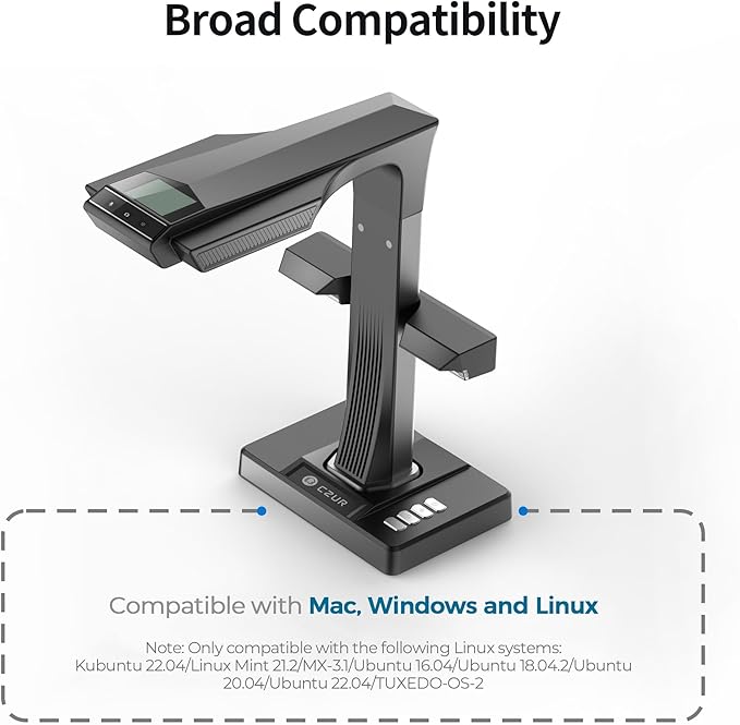 CZUR ET24 Pro Professional Book Scanner, 24MP Document Camera, 3rd Gen