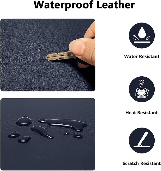 PU Leather Desk Pad Protector Gaming Mouse Pad Non Slip Desk Mat