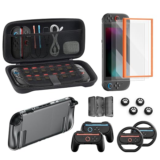 Switch 2 Accessories Bundle for Nintendo, 16-in-1 Game Kit: Carrying Case