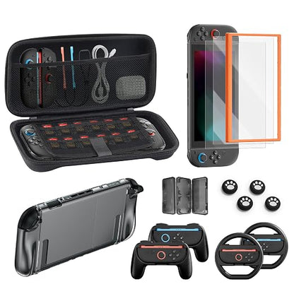 Switch 2 Accessories Bundle for Nintendo, 16-in-1 Game Kit: Carrying Case