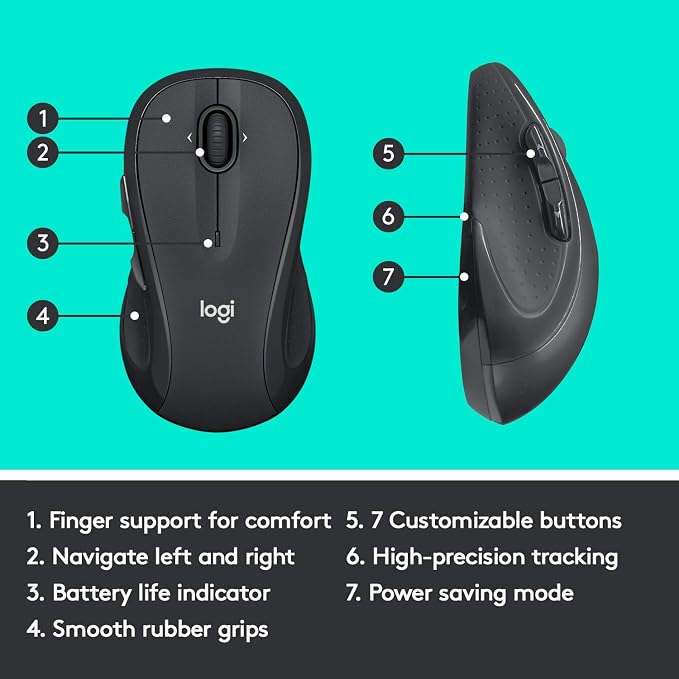 Logitech M510 Wireless Mouse, Mouse