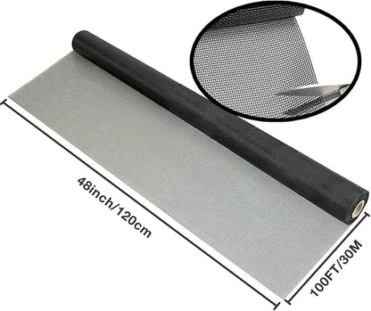 48inch*100ft Window Screens Replacement, Cuttable Fiberglass Roll Screens Door